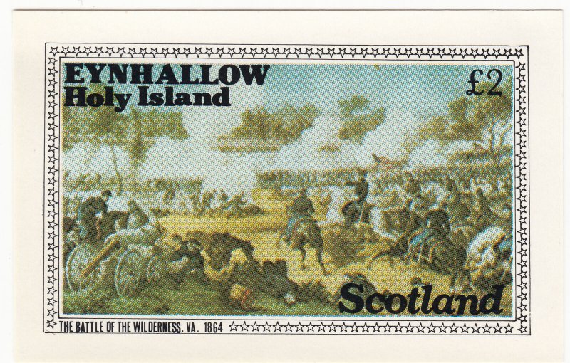 Cinderellas; Eynhallow Holy Island, MNH, Battle Of The Wilderness1864, £2, c1984 