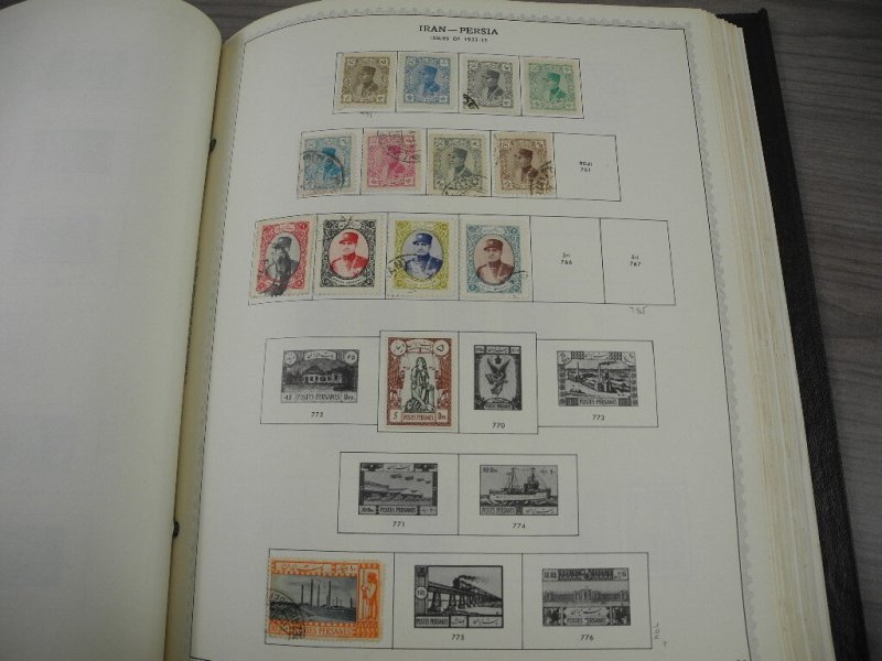 PERSIA, Fantastic Stamp Collection mounted/partially glued in a Minkus