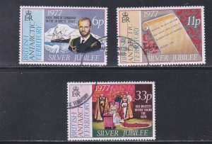 British Antarctic Territory # 68-70, Queen Elizabeth's Silver Jubilee, Used