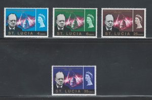 St. Lucia 1966 Winston Churchill Omnibus Issue Scott # 201 - 204 MH