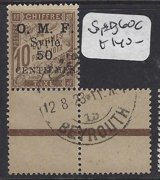 SYRIA  (P1701B)  POSTAGE DUE SG  D60C     VFU