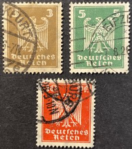 Germany #330-332 Used F/VF - German Eagle 1924 [R1011]