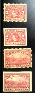 Scott #370-373 - Mixed OG and MNH - 1909