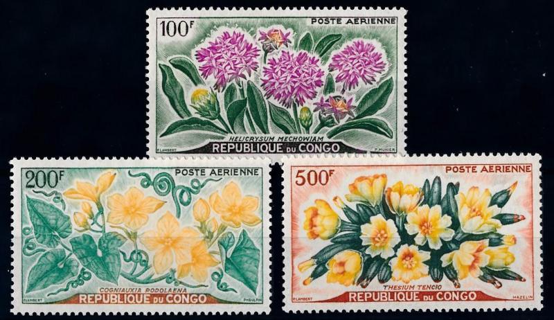 [66201] Congo Brazzaville 1961 Flora Flowers Blumen Airmail MLH