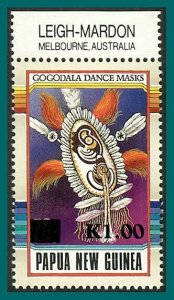 Papua New Guinea 1994 Surcharge Mask 1k, MNH #871,SG740