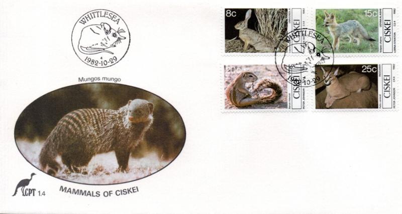 Ciskei - 1982 Small Mammals FDC SG 30-33