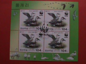 KOREA STAMP:2004-SC#4400 KOREA WORLD WILDLIFE FUND-WWF- BIRDS-MNH S/S SHEET.