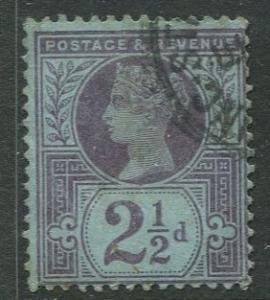 Great Britain - Scott 114 - QV Definitive - 1887-92 - Used - 2.1/2p Stamp