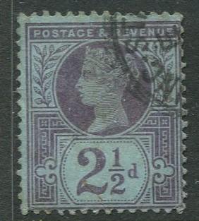 Great Britain - Scott 114 - QV Definitive - 1887-92 - Used - 2.1/2p Stamp