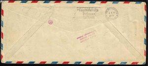 C8-C11 Used... Pairs on 1929 Graf Zeppelin cover Lakehurst to Friedrichshafen