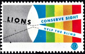 Lions Club Charity Seal Conserve Sight Single OG/NH