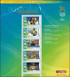 AUSTRALIA   #2465 MNH 2006 COMMONWEALTH GAMES GOLD MEDALLISTS SHEETLET #7  (1)