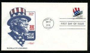 US 3260 Uncle Sam First Class H rate Sheet UA Artmaster cachet FDC