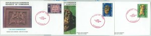 77350 - CAMEROON - POSTAL HISTORY - 3 FDC COVER 1985 - art ARCHAEOLOGY-