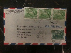 1959 New Amsterdam British Guiana Airmail cover To Kodak Co New York USA