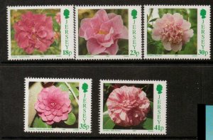 JERSEY SG693/7 1995 CAMELLIAS MNH