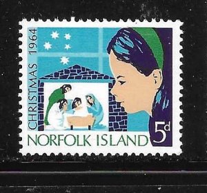 Norfolk island 1964 Christmas Nativity Sc 68 MNH A3076