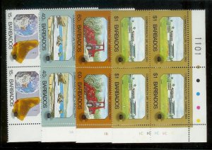 BARBADOS (26) All Diff Plate & Gutter Block Complete Sets All Mint Never Hinged