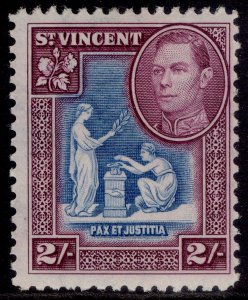 ST. VINCENT GVI SG157, 2s blue & purple, M MINT.