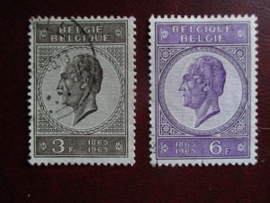 Belgium, Scott# 638-639, used