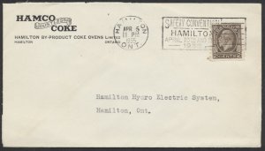 1935 HAMCO Coke Advertising CC Cover Hamilton Safety Convention Slogan #206