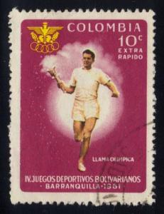 Colombia #C417 Torch Bearer, used (0.25)