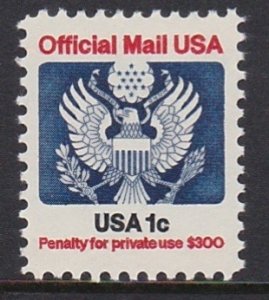 O127 1 Cent Official MNH