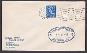 GB SCOTLAND CLYDE STEAMER 1966 cover MAID OF ARGYLL cachet..................x972