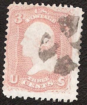 Scott 65 3 cent Washington Fancy Cancel