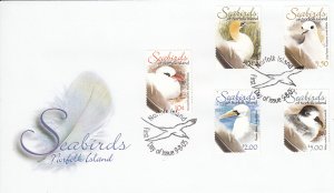 Norfolk Island 2005 FDC Sc #853-857 Set of 5 Tropicbird, gannet, ternlet, boo...