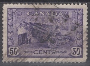 ZAYIX - 1942-1943 Canada 261 Used - Munitions Factory - Cannons 060222S157