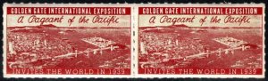 1939 US Poster Stamp Golden Gate International Exhibition A Pageant Of Pacific