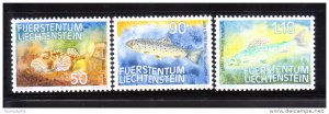 Liechtenstein 1987 Fishes Marine Life Sc 865-867 MNH A3475