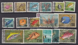 Tanzania 1967 Fish Set To 20/- SG142/157 VFU BP6276