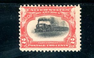 USAstamps Unused FVF US 1901 Pan-American High Train Scott 295 OG MNH