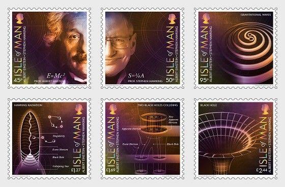 Z05 Isle of Man 2016 Albert Einstein Stephen Hawking Set MNH ** Postfrisch