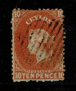 Ceylon SG# 34, Used, some pulled perfs - S3101