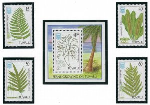 Tuvalu 438-42 MNH 1987 Ferns (ak1105)