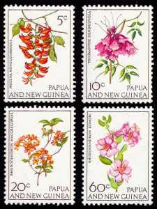Papua New Guinea 1966 MNH Sc 228-31 Flowers