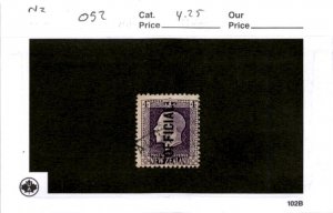 New Zealand, Postage Stamp, #O52 Used, 1925 Official (AF)