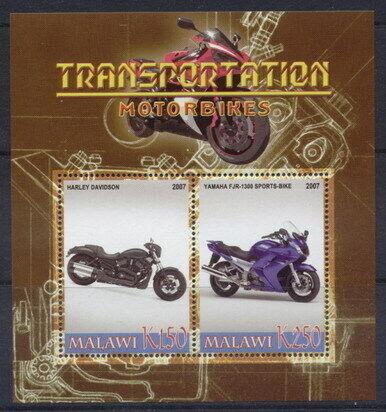 Motorcycles on Stamps -  Sheet of 2  - M1188