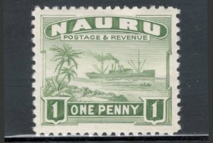 Nauru 1924 Freighter 1p Scott # 18a MH