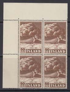 Iceland, Scott 249, MNH block of four