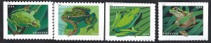 United States #5395-98 Forever (55¢) Frogs (2019). Four booklet singles. MNH