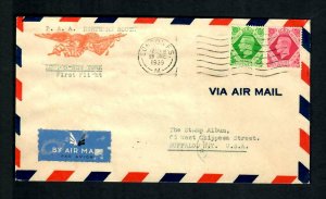 CF30d Cover 6/28/1939  F.A.A. Northern Route London to New York First Flight