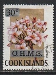 1975 Cook Islands - Sc O10 - used VF - 1 single - Flower Overprint