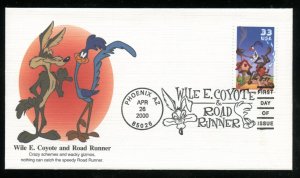 US 3391a Road Runner & Wile E. Coyote UA Fleetwood cachet FDC