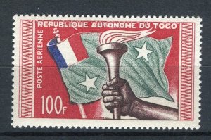 FRENCH COLONIES; TOGO 1957 early pictorial Airmail issue 100Fr. value