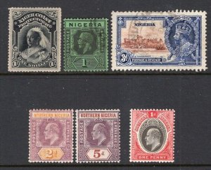 Nigeria, Niger Coast, Northern & Southern Nigeria 6 Better Stamps CV$145