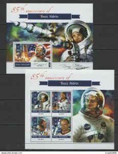 2015 Maldives Transport Space Anniversary Buzz Aldrin 1Kb+1Bl ** Ml147